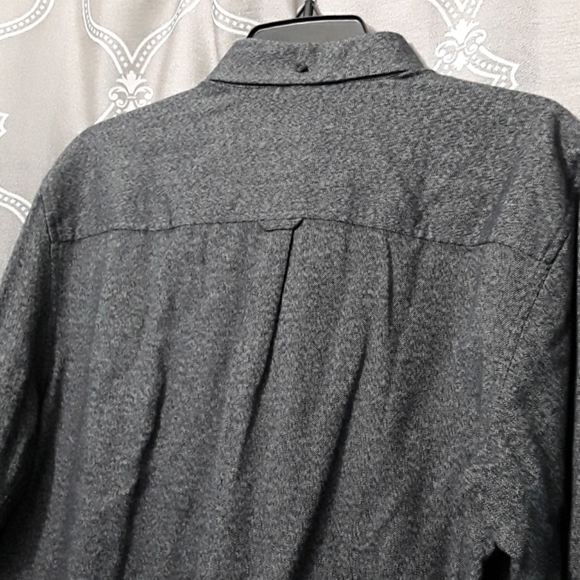Men's Ben Sherman Gray Charcoal Long Sleeve Button Down Shirt, M - Picture 9 of 11